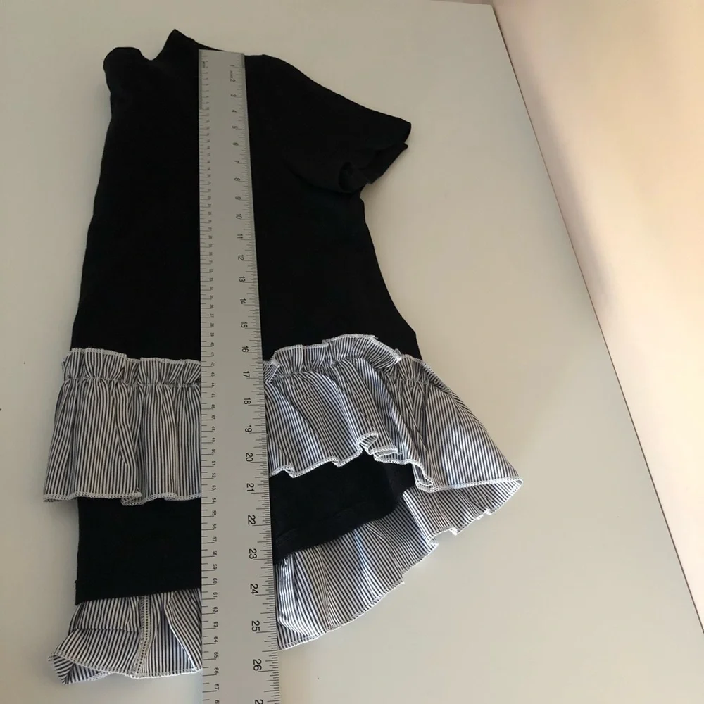 😢Nicole Miller High/Low Ruffled Top Medium - Picture 6 of 6